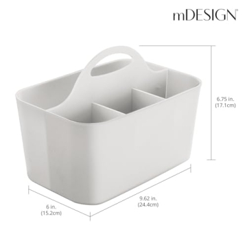 mDesign Plastic Small Office Utility Tote Caddy - 2 Pack