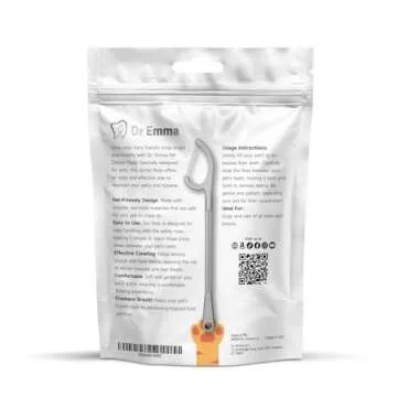 Dr. Emma Dog Tooth Brush Picks Pet Dental Floss for Teeth Cleaning Plaque Remover for Teeth Dental C...