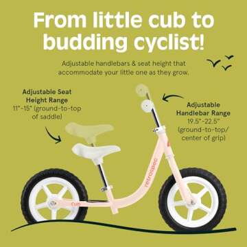 Retrospec Cub 2 Toddler 12" Balance Bike, 18 Months - 3 Years Old, No Pedal Beginner Kids Bicycle fo...
