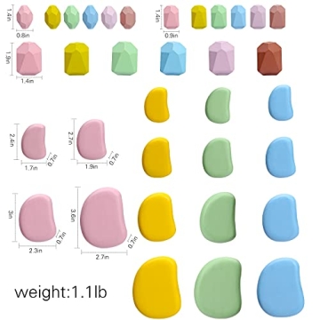 Vibrant Montessori Stacking Rocks for Kids Ages 1-6