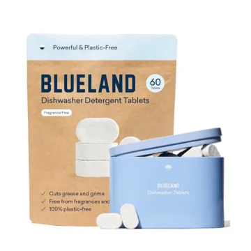BLUELAND Dishwasher Detergent Tablet Starter Set - Plastic-Free & Eco Friendly Alternative to Liquid...