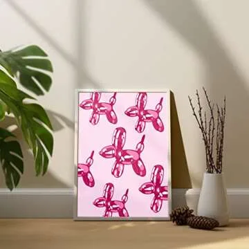 EDUS Preppy Room Decor, Preppy Art Prints Aesthetic Wall Decor, Set of 9 (8x10 inch), Wall Art for Teen Girls Bedroom, Preppy Poster Prints for Bedroom Decoration (UNFRAMED) (Preppy Pink)