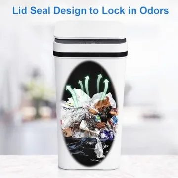 Anborry Slim 2.2 Gallon Touchless Trash Can - 2 Pack