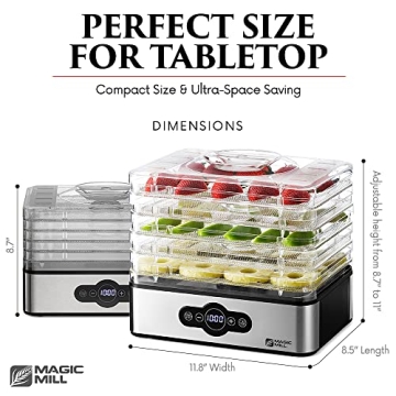 Magic Mill Dehydrator for Fruits Veggies Meats & Treats