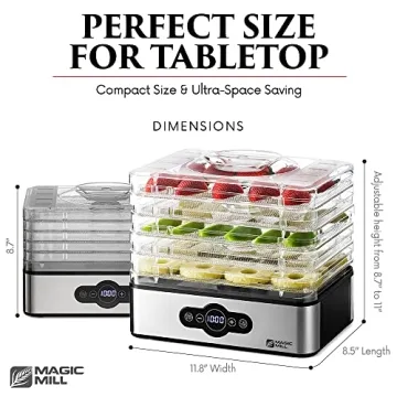 Magic Mill Dehydrator for Fruits Veggies Meats & Treats