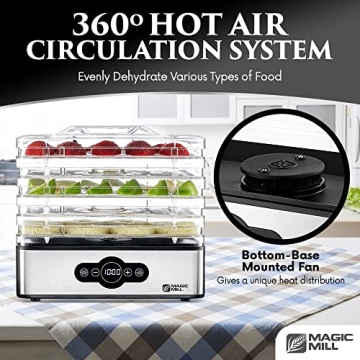 Magic Mill Dehydrator for Fruits Veggies Meats & Treats