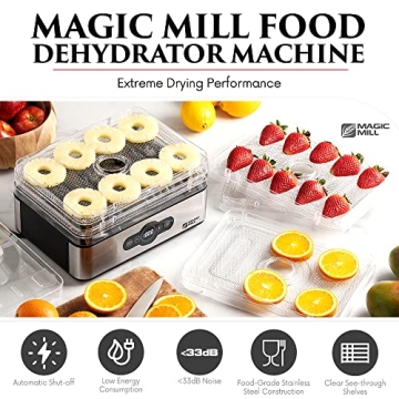 Magic Mill Dehydrator for Fruits Veggies Meats & Treats