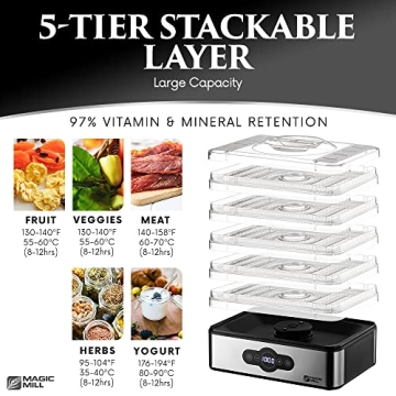 Magic Mill Dehydrator for Fruits Veggies Meats & Treats