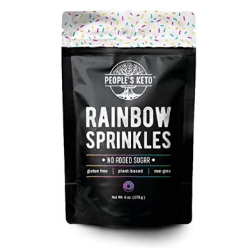 Keto Sprinkles - 6 oz Dye-Free, Non-GMO, Plant-Based Topping for Healthy Desserts