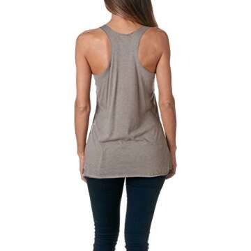 Next Level Women's Stylish Soft Tri-Blend Racerback Tank, Venetian Gray, X-Small