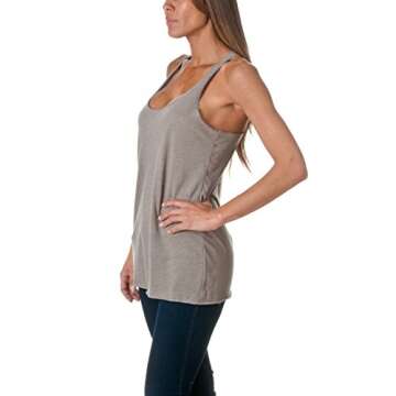 Next Level Women's Stylish Soft Tri-Blend Racerback Tank, Venetian Gray, X-Small