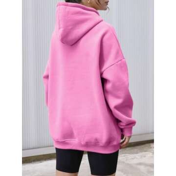 AUTOMET Womens Oversized Hoodies Fleece Sweatshirts Hooded Pullover 2025 Fashion Fall Clothes Trendy Outfits Winter Sweater Pink S