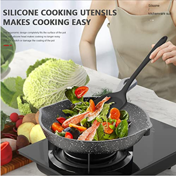 Silicone Cooking Utensils Set - BPA Free & Heat Resistant