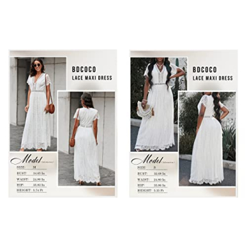 Elegant Bdcoco Floral Lace Wedding Dress for Women