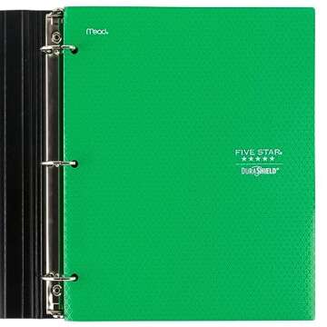 Five Star DuraShield Antimicrobial 2 Pocket Stay-Put Plastic Folders, 4 Pack, Holds 11" x 8-1/2", Color May Vary (330010)