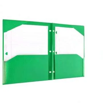 Five Star DuraShield Antimicrobial 2 Pocket Stay-Put Plastic Folders, 4 Pack, Holds 11" x 8-1/2", Color May Vary (330010)