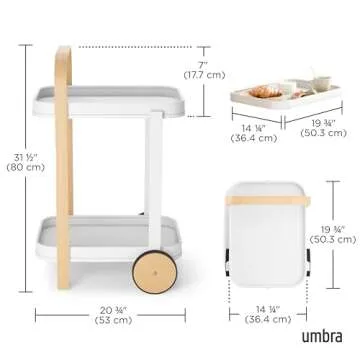Stylish Umbra Bellwood Bar Cart for Home & Parties