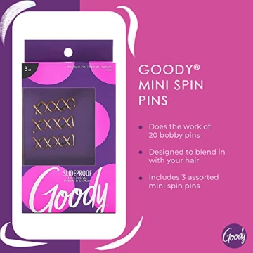 Goody Mini Spin Pins - Versatile Hair Accessories for All