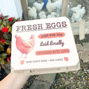 HT SUPPLY Dozen Egg Cartons 30-Pack – Paper Pulp Egg Cartons Reusable - FRESH EGGS Vintage Egg Holder for 12 Eggs for Farm Stand Supplies, Produce Containers Farmers Market