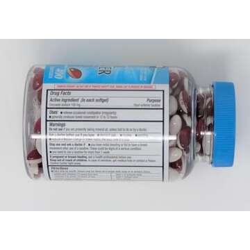 Kirkland Signature Stool Softener 100 mg, 400 Softgels - Gentle Constipation Relief