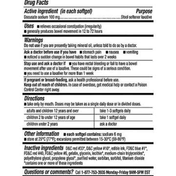 Kirkland Signature Stool Softener 400 Softgels for Gentle Relief