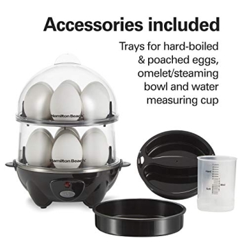  Hamilton Beach Electric Egg Cooker for Perfect Eggs Every Time