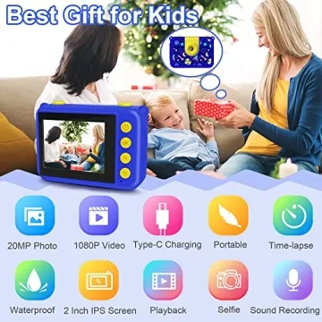 GKTZ Kids Waterproof Camera for Underwater Adventures