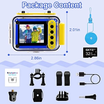 GKTZ Kids Waterproof Camera for Underwater Adventures