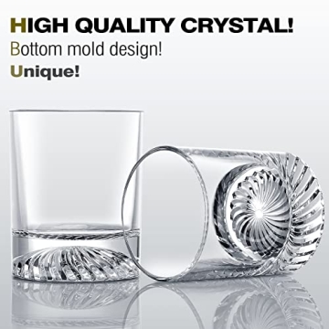 OPAYLY Old Fashioned Whiskey Glasses Set of 4