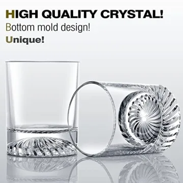 OPAYLY Old Fashioned Whiskey Glasses Set of 4