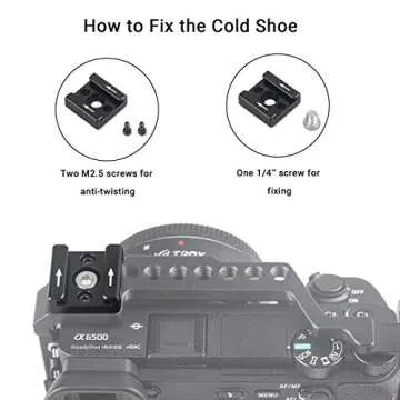 SMALLRIG Cold Shoe Mount Adapter for Cameras