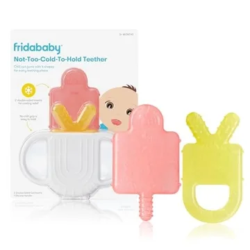 Frida Baby Teething Relief Not-Too-Cold-to-Hold Baby Teether BPA-Free Silicone Teething Toys, Baby S...