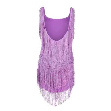 LIK EPOCH Women's Fashion Sexy Sleeveless Halter Neck Tassel Fringe Sparkly Party Dress Cocktail Evening Mini Bodycon Dress Medium