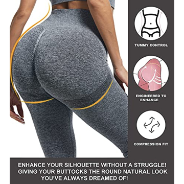 CHRLEISURE Seamless Butt Lifting Leggings for Women