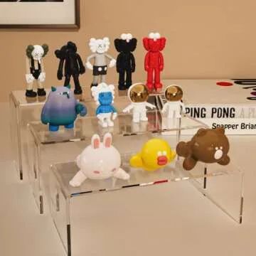 Clear Acrylic Display Risers Set for Showcasing Collections