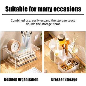 Clear Acrylic Display Risers Set for Showcasing Collections