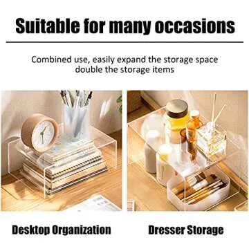 Clear Acrylic Display Risers Set for Showcasing Collections