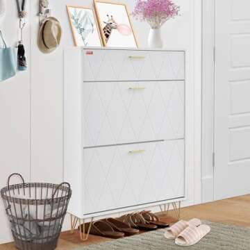 VEVOR Shoe Storage Cabinet for Entryway - Stylish, Durable, Space-Saving Design