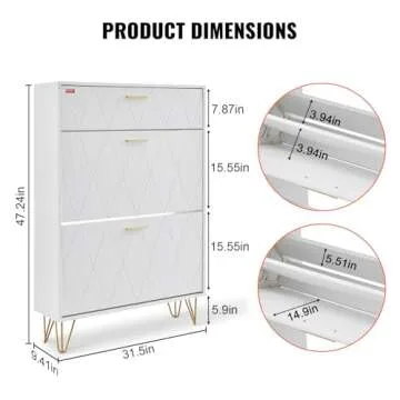VEVOR Shoe Storage Cabinet - Stylish Entryway Solution