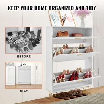 VEVOR Shoe Storage Cabinet - Stylish Entryway Solution