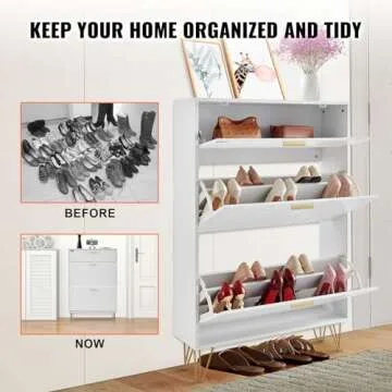 VEVOR Shoe Storage Cabinet - Stylish Entryway Solution