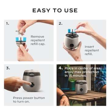 Thermacell E55 Mosquito Repellent; Scent-Free & Portable