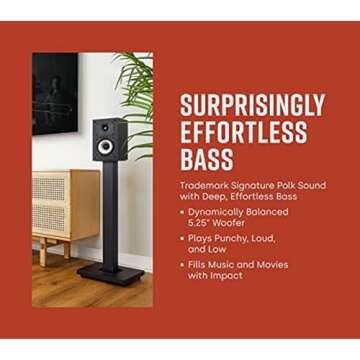 Polk Monitor XT15 Pair of Bookshelf or Surround Speakers - Hi-Res Audio Certified, Dolby Atmos & DTS...