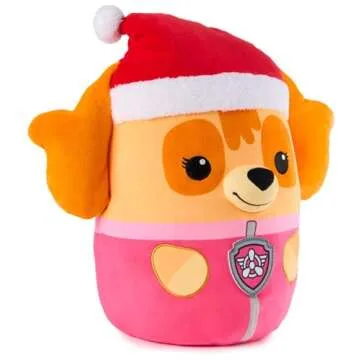 PAW Patrol Winter Holiday Skye Squish Plush, Official Toy from The Hit Cartoon, Special Edition Squi...