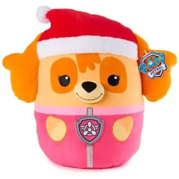 PAW Patrol Winter Holiday Skye Squish Plush, Official Toy from The Hit Cartoon, Special Edition Squishy Stuffed Animal for Ages 1 and Up, 12”