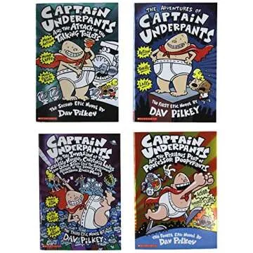 Captain Underpants 10 Books Collection for Kids Fun Adventure