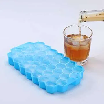 Silicone Ice Cube Trays - Easy Release Molds for Drinks
