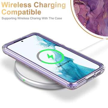 ESDOT Galaxy S23+ Purple Marble Military-Grade Case