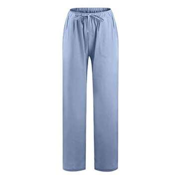 Trendy Women’s Linen Wide Leg Summer Pants - Casual Style
