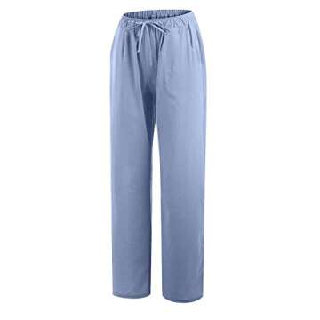 Trendy Women’s Linen Wide Leg Summer Pants - Casual Style